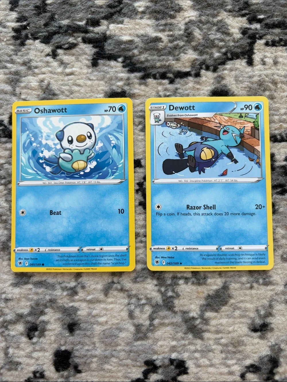 Oshawott & Dewott Evolution Line Lot | Astral Radiance | ✨5/$25✨